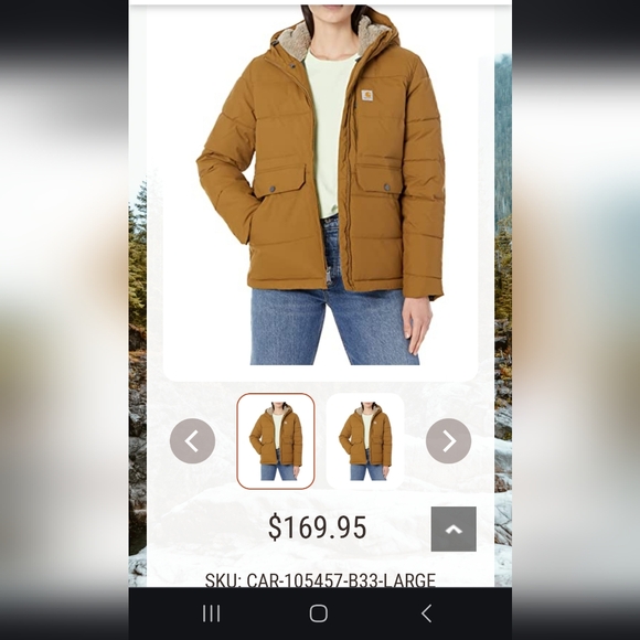 CARHARTT 🔥 Montana Insulated womens RAIN DEFENDER WIND FIGHTER RELAXED FTxsmall - Picture 12 of 12